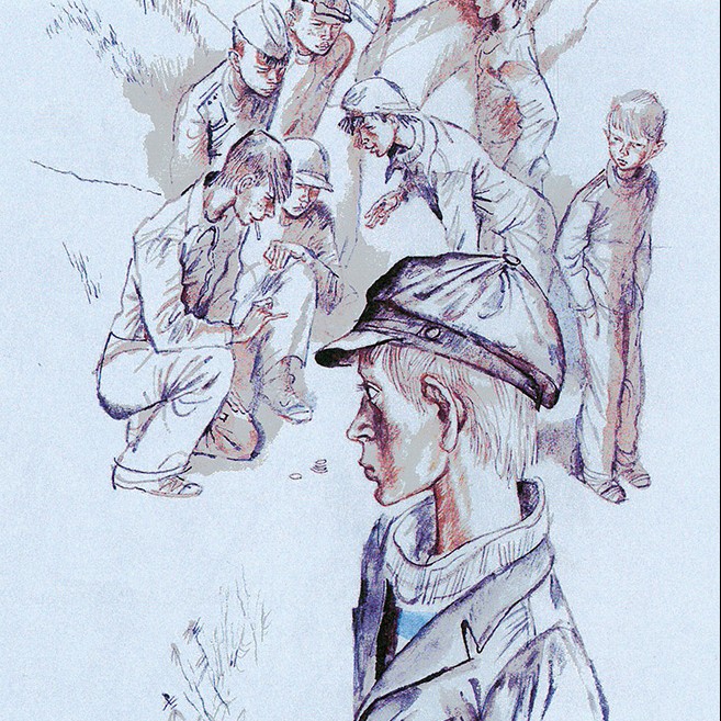 Уроки французского. Иллюстрация В.Л. Гальдяева, 2014 г.
